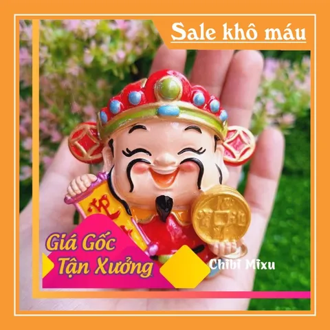 Bộ 03 tượng Thần Tài 7cm cao cấp