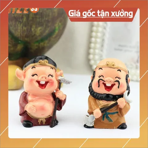 Bộ 4 Thầy Trò Tây Du Ký cao cấp Tượng mini trang trí Xe hơi Bàn làm việc