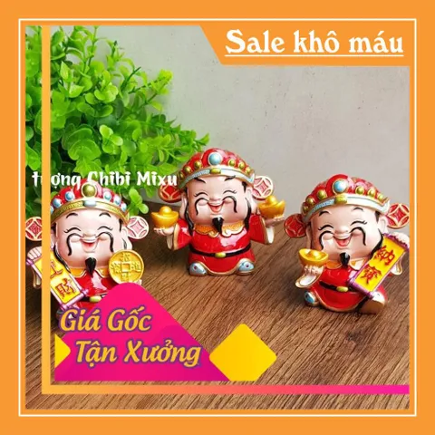 Bộ 03 tượng Thần Tài 7cm cao cấp