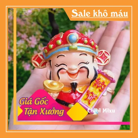 Bộ 03 tượng Thần Tài 7cm cao cấp