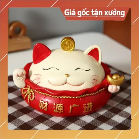 Tượng mèo may mắn trang trí ô tô, bàn làm việc dễ thương đựng đồ tiện ích 💕FREESHIP 50k💕 Linh Tinh 10k