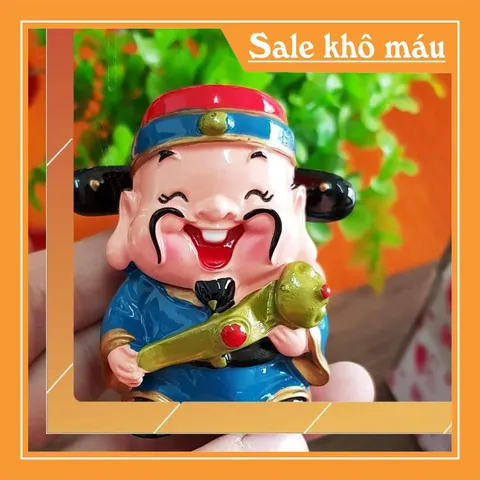 Bộ tượng Ngũ Phúc cao cấp kèm chậu cây và chân đế đứng 6 ô