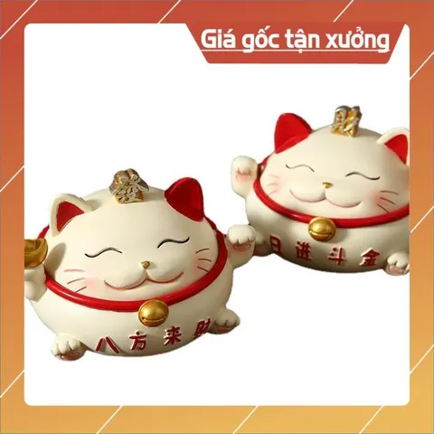 Tượng mèo may mắn trang trí ô tô, bàn làm việc dễ thương đựng đồ tiện ích 💕FREESHIP 50k💕 Linh Tinh 10k