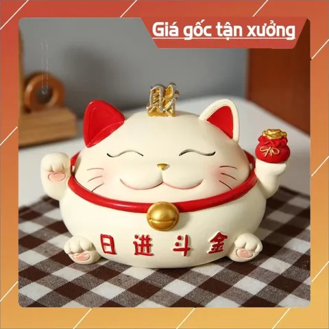 Tượng mèo may mắn trang trí ô tô, bàn làm việc dễ thương đựng đồ tiện ích 💕FREESHIP 50k💕 Linh Tinh 10k