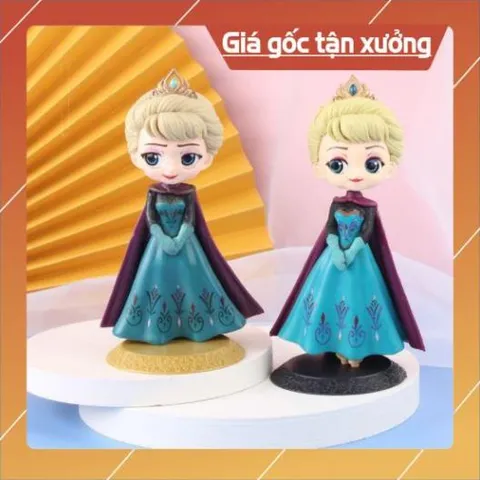Phụ kiện trang trí bánh sinh nhật bánh kem - Tượng công chúa ANNA đội vương miện nhựa