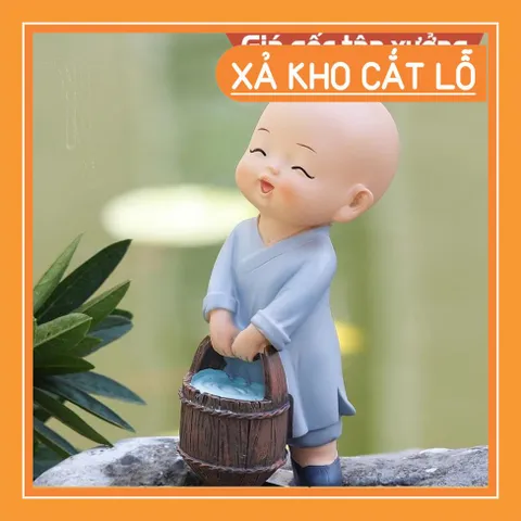 Tượng chú tiểu mini đáng yêu mang lại bình yên trang trí nhà cửa, ô tô 💕FREESHIP 50k💕 - Linh Tinh 10k
