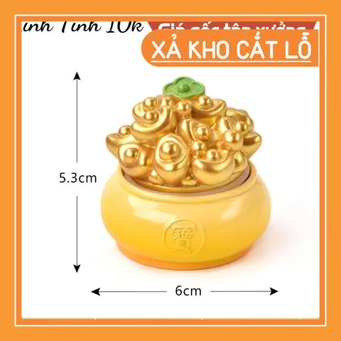 Phụ kiện thỏi vàng, hũ vàng trang trí kèm tượng 💕FREESHIP 50k💕 Linh Tinh 10k
