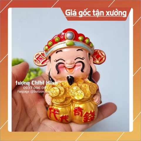 Tượng Thần Tài 7cm ôm túi tiền