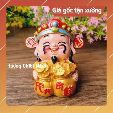 Tượng Thần Tài 7cm ôm túi tiền
