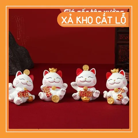 Mèo may mắn mini trang trí nhà cửa, bàn làm việc, ô tô dễ thương/ Mèo may mắn năm mới 💕FREESHIP 50k💕 Linh Tinh 10k