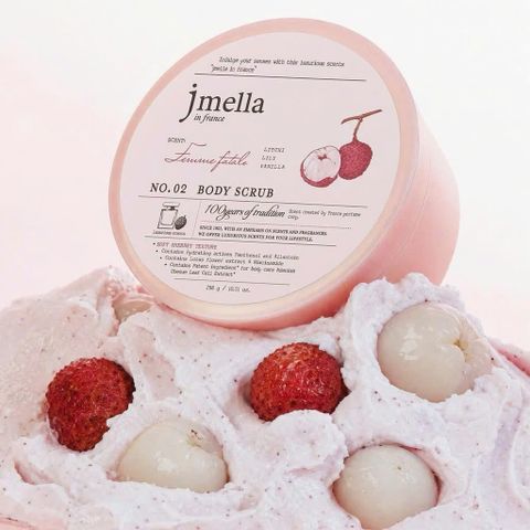 Tẩy da chết body Jmella Body Scrub No.02 hũ 298g Sạch mịn, mềm mượt, hương thơm tinh tế [hàng nhập khẩu]