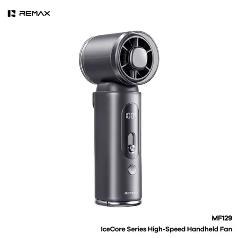 [ Nhập Khẩu]Quạt Cầm Tay REMAX MF129 Chính Hãng 10000mAh – kiêm sạc dự phòng,100 Cấp Gió, Sạc Nhanh 22.5W, Có Sò Lạnh