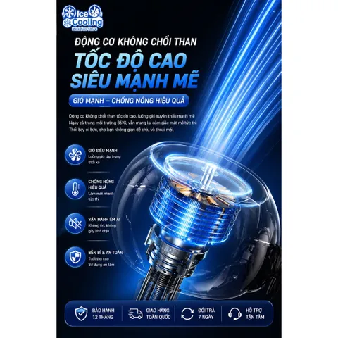 [ F9 ]2026-Quạt Mini Bạch Tuộc F9 4.000mAh Không Cánh An Toàn Cho Bé – Quạt Kẹp Xe Đẩy, Siêu Êm Có Đèn LED-2026