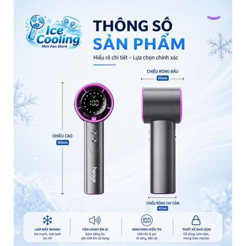 Quạt cầm tay mini turbo pin 4000mAh!