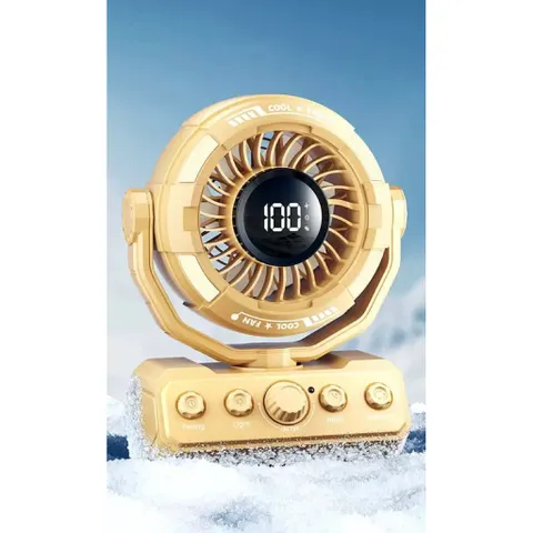 {Flash Sale}ICECOOLING-Quạt Tích Điện Remax RS-ZF09 20000mAh – Quạt Camping 100 Cấp Gió,Điều Khiển Từ Xa,Có Đèn LED-2026