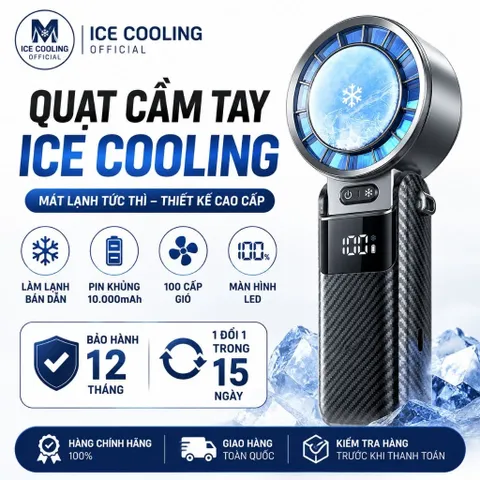 [Nhập Khẩu]Quạt Cầm Tay Làm Lạnh KIMPILIVE YF19 Chính Hãng | Pin 10000mAh | Sò Lạnh TEC Bán Dẫn - Vỏ Carbon Cao Cấp