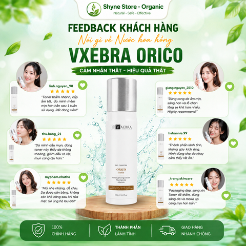 Toner Nước Hoa Hồng Orico Vxebra 120ml - Dưỡng ẩm, Làm sáng da, Phù hợp mọi loại da, Chiết xuất tự nhiên, Giúp da mềm mại mịn màng