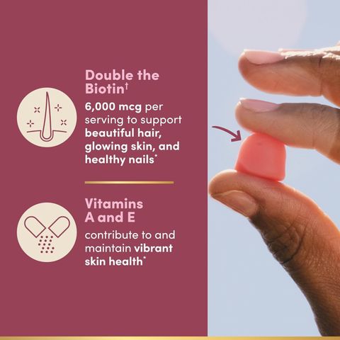 Hair Skin Nail Gummies Nature's Bounty -  Kẹo dẻo giúp đẹp da tóc móng 230 viên chính hãng Mỹ