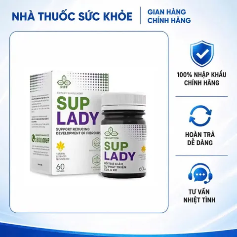 Viên Uống Sup Lady - Thực Phẩm Bảo Vệ Sức Khỏe Phụ Nữ - Chiết Xuất Từ Súp Lơ Xanh, Hạt Bí Đỏ, Trinh Nữ Hoàng Cung - Hỗ Trợ Sức Khỏe Sinh Sản