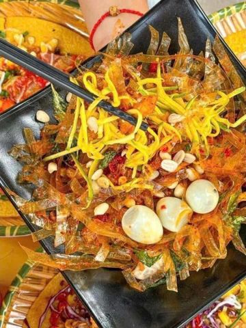 bánh tráng trộn đầy đủ (Tự trộn không trộn sẵn)