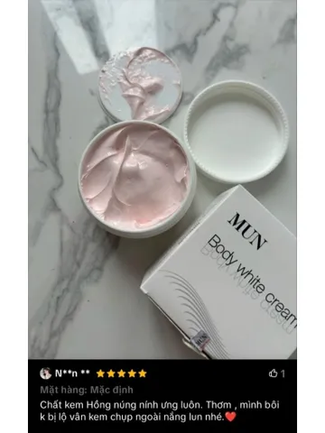 Kem Body MUN 200g hỗ trợ dưỡng trắng + Make up nâng tone da ( Tặng 2 miếng mặt nạ)