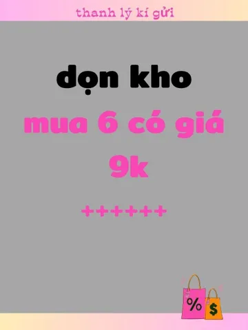 Sale_link sale đồng giá 9k khi mua 6 món.