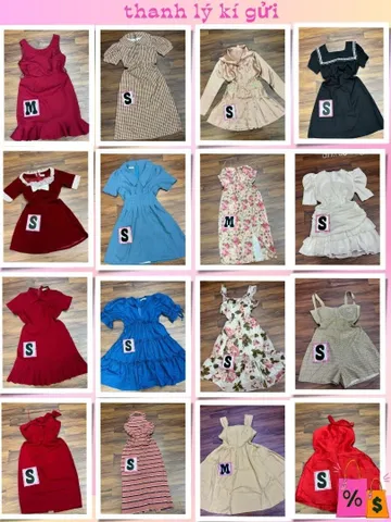 327A_đầm ngắn hoa nhí sale.