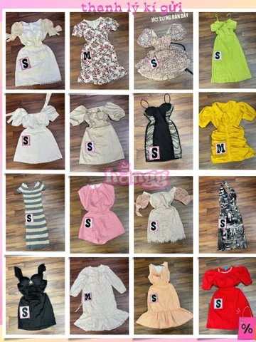 40_đầm nữ ngắn 2 dây thanh lý kí gửi