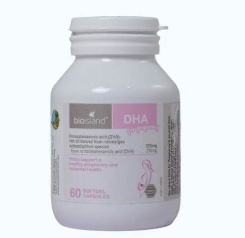 [Nhập khẩu] Viên uống bổ sung DHA cho bà bầu BioIsland của Úc, hộp 60 viên