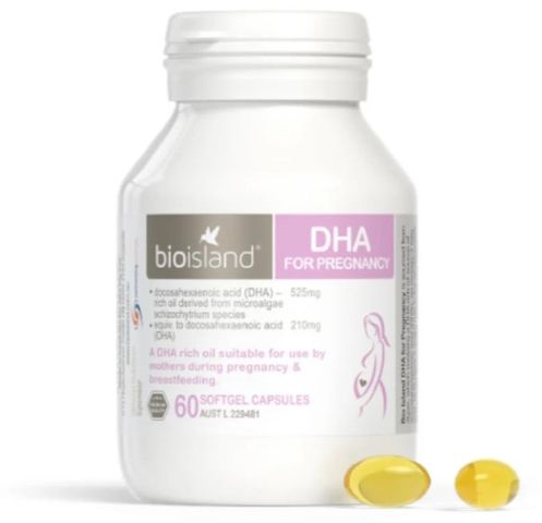 [Nhập khẩu] Viên uống bổ sung DHA cho bà bầu BioIsland của Úc, hộp 60 viên