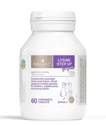 [Nhập khẩu] Viên uống tăng chiều cao cho bé Bio Island Lysine Step Up For Youth (60 viên )