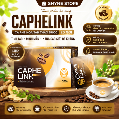 Cà Phê Caphelink New - Thức Uống Tăng Năng Lượng, Tỉnh Táo, Hỗ Trợ Đề Kháng Từ Thiên Nhiên 100g
