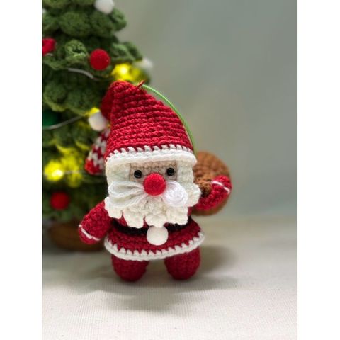 Móc khóa ông già noel len treo balo, túi xách, làm quà tặng