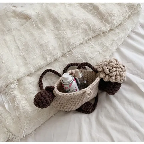 Túi len hình cừu sản phẩm handmade dễ thương, túi len trẻ em
