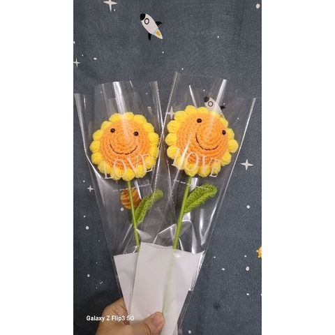 Bó hoa hướng dương mặt cười 1 bông dùng làm quà tặng