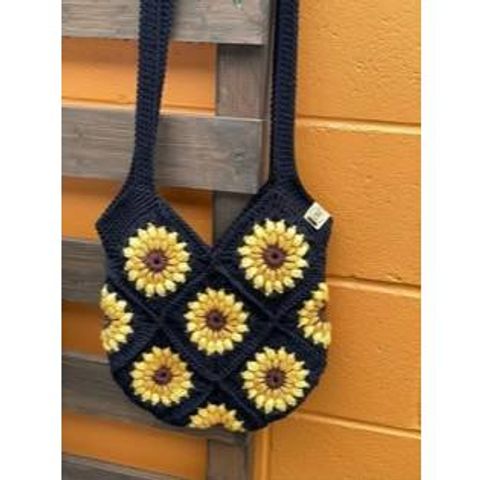 Túi len handmade ghép ô vuông kiểu tote