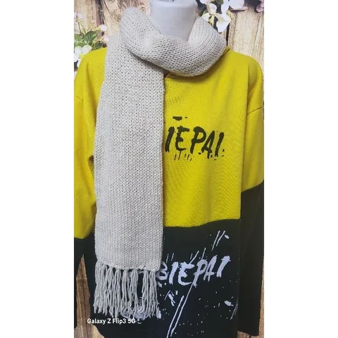 Khăn len đan tay tua rua nam nữ