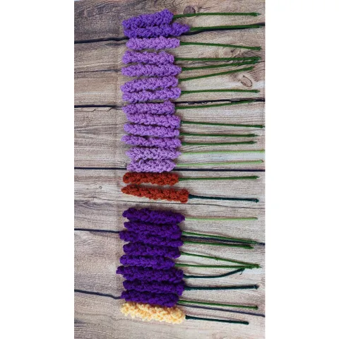 Combo 50 bông hoa lavender len