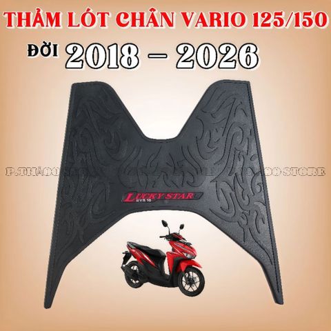 Thảm Lót Chân Xe Vario 125/150 2018–2026 Cao Su Chống Trượt, Thảm Lót Sàn Xe Vario Bền Đẹp