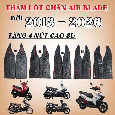 [ Tặng 4 ốc ]Thảm Lót Sàn Xe AB Air Blade 2013 đến 2026 Cao Su, Như Zin, Thảm Lót Sàn Xe AB Bền Đẹp