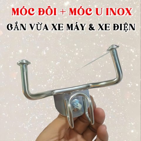 Móc Treo Đồ 2 Chấu Gắn Xe Máy Xe Điện |Gắn EVO Grand, EVO 200, vv. Vision, Lead, Vario, click ,vv [ Tặng Móc U ]