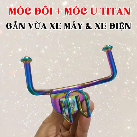 Móc Treo Đồ 2 Chấu Gắn Xe Máy Xe Điện |Gắn EVO Grand, EVO 200, vv. Vision, Lead, Vario, click ,vv [ Tặng Móc U ]
