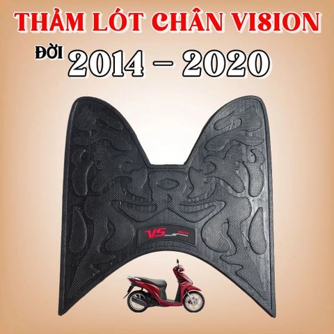 Vision 14 , Thảm Lót Chân Xe Vision 2014 15 16 17 18 19 20 Cao Su Chống Trượt, Phụ Kiện Vision