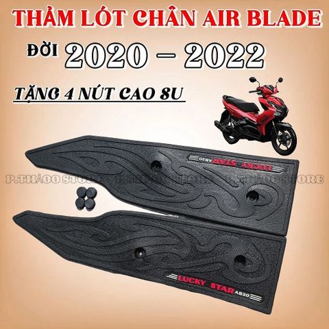 (Tặng Ốc ) AB 20, Thảm Lót Chân Air Blade 125/150 2020–2022, Thảm Lót Sàn Xe AB  Cao Su Bền Đẹp