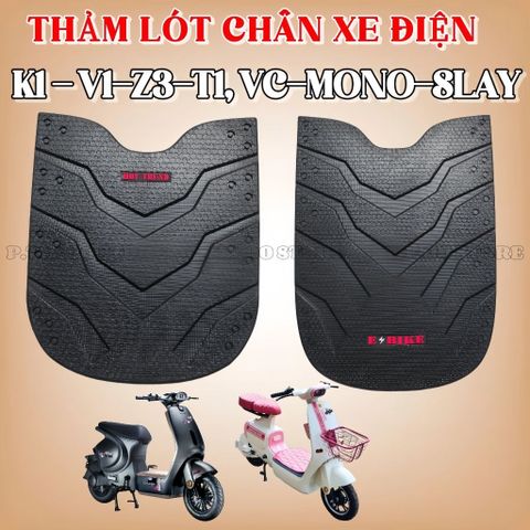 Thảm Lót Chân Xe Điện K1 V1 Z3 T1 VC Mono Slay Cao Su Dày Chống Trượt Chống Bẩn Bảo Vệ Sàn Xe