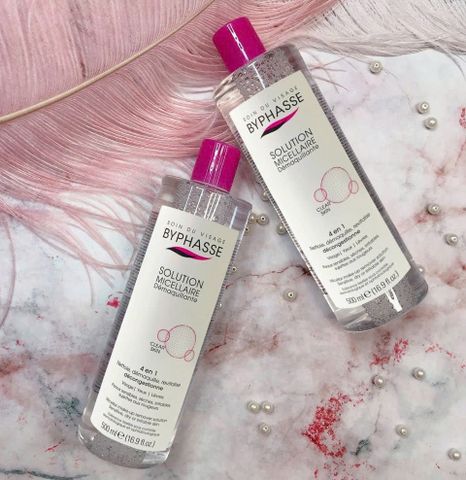 Nước Tẩy Trang Byphasse Micellar Make-up Remover Solution 500ml - Nắp hồng [hàng nhập khẩu]