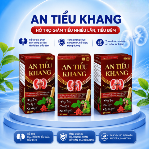An Tiểu Khang – Hỗ Trợ Tiểu Đêm, Tiểu Nhiều Lần, Tiểu Rắt, Bổ Thận (Hộp 30 Viên)