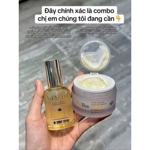 Combo d'Alba vita toning chăm da căng ẩm rạng rỡ Hàn Quốc