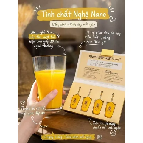 [Lẻ 1tép] Tinh chất nghệ nano 365 Curcumin Premium Hàn Quốc