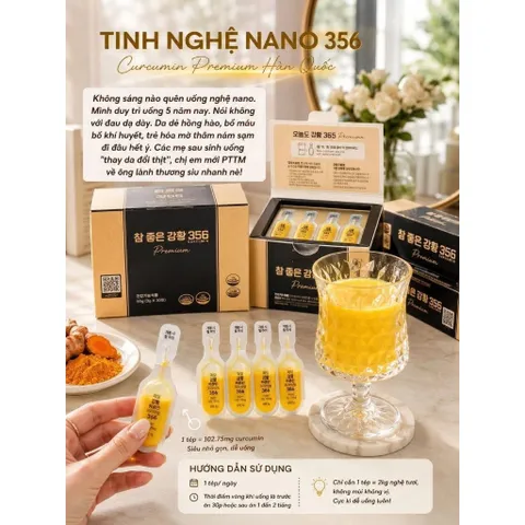 [Lẻ 1tép] Tinh chất nghệ nano 365 Curcumin Premium Hàn Quốc
